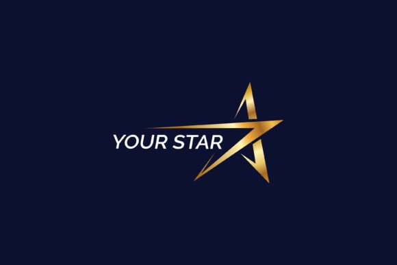 Abstract Star Gold Logo Concept: A Graphic Design Asset for Modern Branding