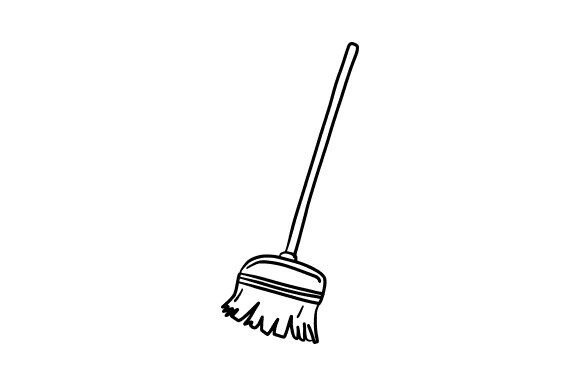 Broom Silhouette Graphics for Digital Creators