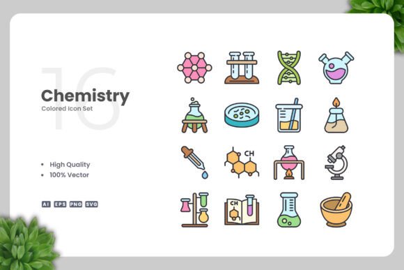 Chemistry Colored Icons