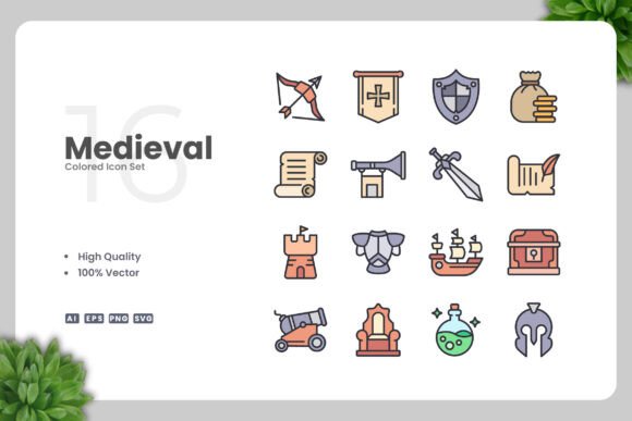 Medieval Colored Graphics for Crafters