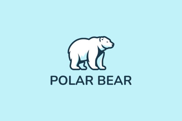 Modern Arctic Polar Bear Logo Mascot: A Bold Graphic Design Asset