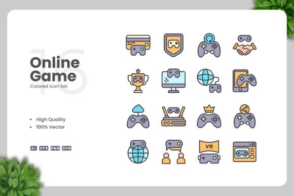 Online Game Colored Icons: A Graphic Designer’s Take