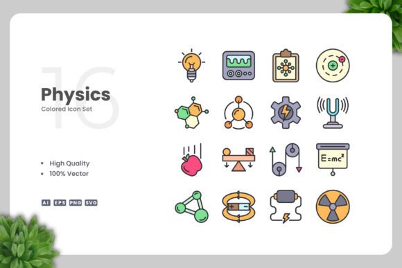 Physics Colored Icons