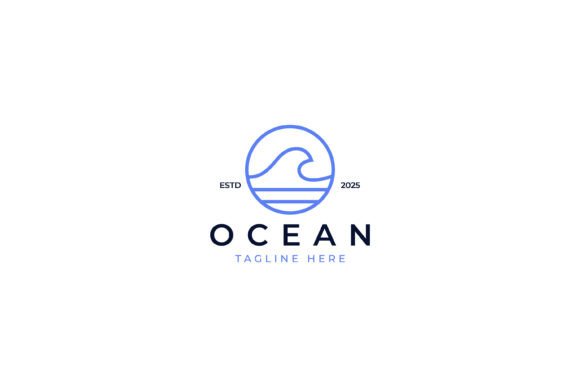 Revitalize Your Brand with Ocean Wave Logo Surf Beach