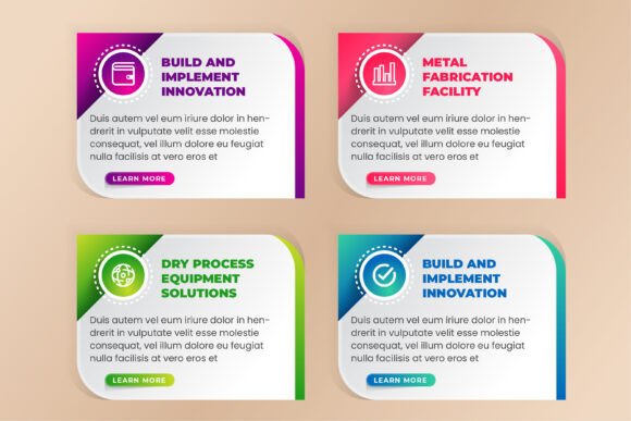 Rounded Four Step Infographic for Modern Branding