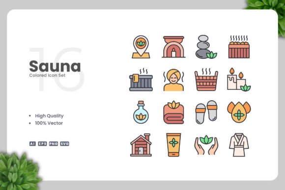 Sauna Colored Icons