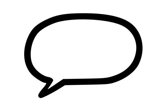 Slightly Curved Speech Bubble Graphics