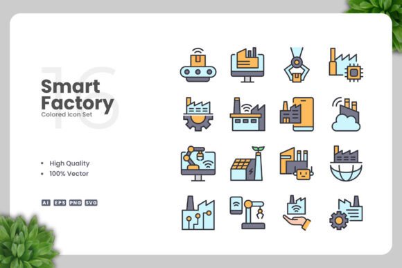 Smart Factory Colored Icons