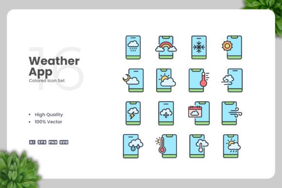 Weather App Colored Icons