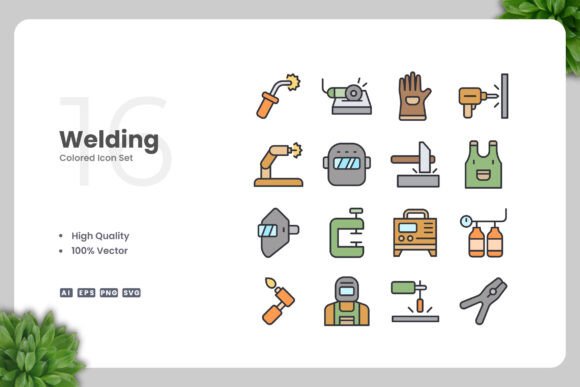 Welding Colored Icons Graphics